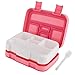 Lunch Box for Kids Childrens, Bento lunch Box for Boys Girls, Toddler School Lunch Containers 5-Compartment On-the-Go Meal Fruit Snack Packing for Picnic Outdoors, Leak Proof Durable & Microwave Safe