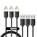 NetDot The 12th Generation USB2.0 Fast Charging Magnetic Micro USB and USB C Cable, 6.6' - Black (Pack of 3) (netdott2a3black)