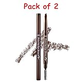 Etude House Drawing Eye Brow / #1 Dark Brown [Pack of Two] with Eyebrow Razor