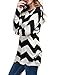 Allegra K Women's Round Neck Contrast Color Knitted Shirts Long Sleeve Sweater Tops Medium Black White