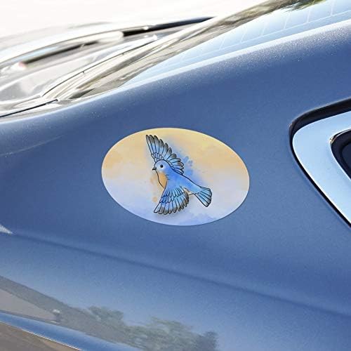 東部ブルーバード水彩北東部の鳥自動車用車の冷蔵庫ロッカービニールユーロオーバルマグネット B07qnsyjry 368円
