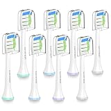 Sonifresh Replacement Brush Heads, 8 Pack Toothbrush Heads Compatible with Philips Sonicare Electric Toothbrush HX6063/64, 2 Series Plaque Control HX6250,Gum health HX6730, EasyClean.