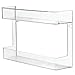 mDesign Plastic Wall Mount 2-Tier Cosmetic Organizer, Makeup Storage; Holder for Bathroom, Vanity, Bedroom; Stores Lip Stick, Lip Gloss, Lip Liner, Nail Polish, Cuticle Cream, Ligne Collection - Clear