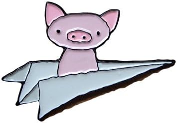 Mark Poulin Soft Enamel Pin, Flying Pig