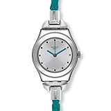 Swatch Women's Irony YSS282G Blue Leather Swiss Quartz Watch with Silver Dial