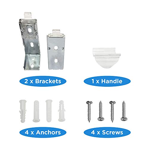 Arlo Blinds Cordless Zebra Roller Shades 22" W x 60" H, White