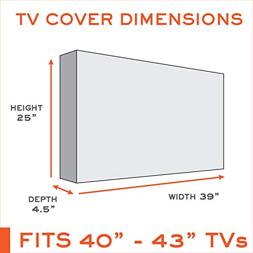 Outdoor TV Cover 40, 42, 43 inch WITH FRONT FLAP Weatherproof
