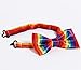 JustinCostume Kids or Boys Bow Tie and Suspenders Set, Rainbow