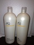 Ag Hair Smooth Sulfate Free Argan Shampoo 33.8 Oz and Ag Hair Sleeek Argan Conditioner, 33.8 Oz