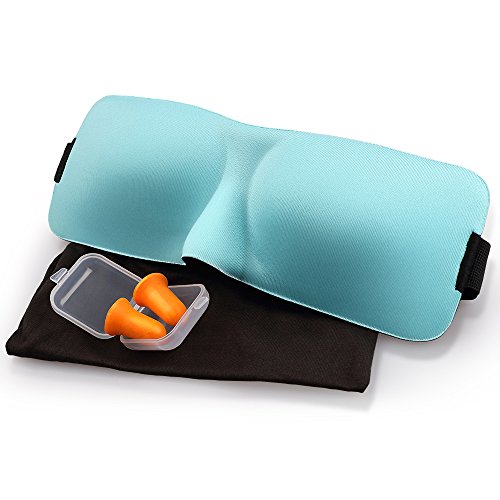 Kfine New 3D Sleep Mask and Ear Plugs for Sleeping Contoured Shape Ultra lightweight & Comfortable Eye Mask