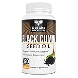 RxLabs Black Seed Oil Veggie 500mg 120 Capsules | Virgin Cold Pressed Unrefined Cumin Seed Oil Nigella Sativa Dietary Supplement | Support Immune System, Promote Digestion, Enhance Skin & Hair Health