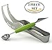 *OFFER* Quantahome Watermelon slicer & Melon Baller with De-corer. Apple Corer, Divider & cutter, Wedger-Easy Grip Stainless Steel Tongs. Perfect Fruit Bowl Mess Free - Dishwasher Safe- Juicing Ebook