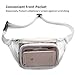 Clear Fanny Pack, iSPECLE Clear Fanny Packs Stadium Approved for Football Event, Concert, Travel, Adjustable 19 to 47 inch Waist Strap for Women Pink