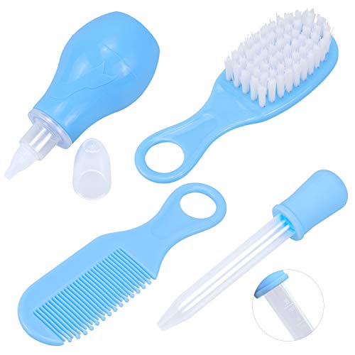 Dreamtop 8PCS Baby Care kit Essential Baby Healthcare and Grooming Kit Baby Nail Clipper Scissors Hair Brush Comb Manicure Care Convenient Care Bathing Tool for Toddler Infant - Thumbnail 5
