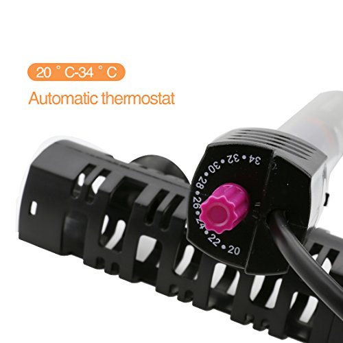A-SZCXTOP HL-288 500 W Aquarium Heater with Suction Cup, Explosion-proof Submersible Heater, Adjustable Temperature Fish Tank Water Heater, Up to 125 Gallon Aquarium Tank (500W-Up to 125 Gallon)
