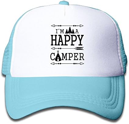 I'm A Happy Camper Mesh Baseball Cap Youth Adjustable Hip Hop Hat for Boy Girl