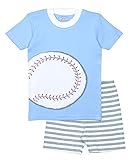 Sara's Prints Boys' Soft All Cotton Fitted Short Pajama Set