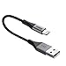 Zdatt Short iPhone Lightning Cable Apple MFi Certified 4 inch Durable Nylon Braided Lightning to USB Sync Charging Cord Cables with Aluminum Connector for iPhone 7/ 7 Plus/6s/6 Plus/5s/SE,iPad-Black