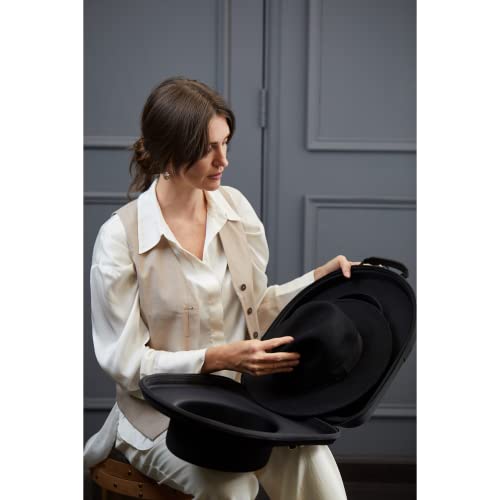Atzi Hats Hat Case for Travel Hat Box Hat Storage Fedora Hat Box