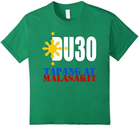Kids Duterte DU30 Shirt 4 Kelly Green