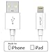 Lightning Cable, JETech 6.5ft USB Sync and Charging Lightning Cable for iPhone 6/6s/5/5s/5c, iPad 4, iPad Air 1/2, iPad mini, iPad Pro (White) - 0455