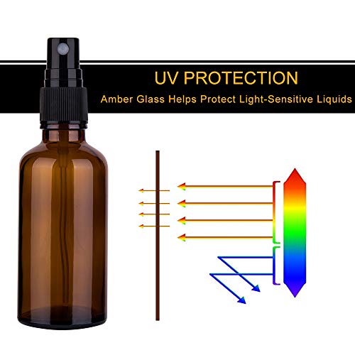 2oz Amber Glass Spray Bottles for Essential Oils, Set of 3 photo 11