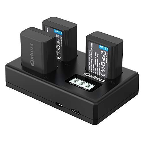 NP-FW50 A6500 A7RII Sony Camera Battery Charger Set, OXKERS Revival Sony Batteries A6000, A6300, A7, A7II, A7SII, A7S, A7S2, A7R, A7R2, A55, A5100, RX10 (Unique 2+1 Charging Set, Type C & Micro USB)