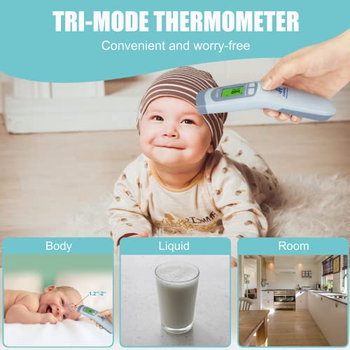 Amplim Non Contact/No Touch Digital Forehead Thermometer for Adults, Kids, and Babies, Accurate