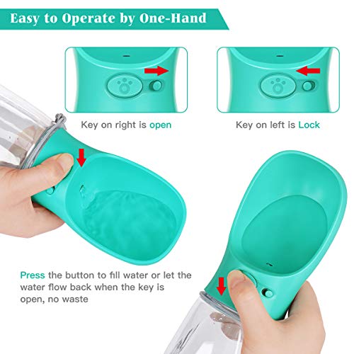 Yicostar Dog Water Bottle, 12OZ-19OZ Portable Pet Water Bottle for Walking Leak Proof Puppy Dog Water Dispenser for… - Image 4