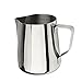 Domini Milk Frothing Pitcher Stainless Steel Metal 12 oz -For Milk Frothers, Espresso Cappuccino Coffee, Creamer,Steaming,chef,motta (Measurement inside)