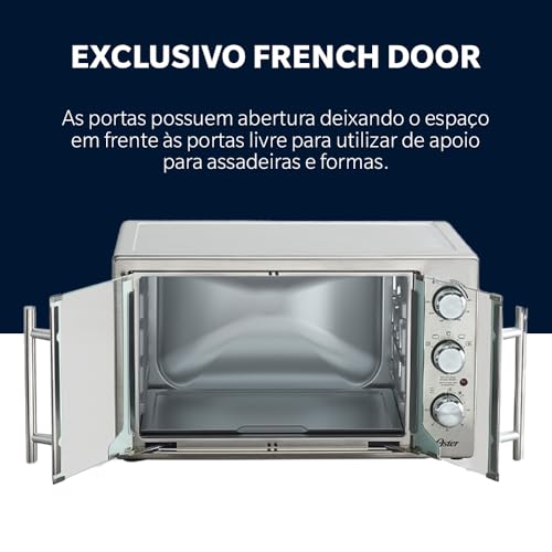 Forno e Fritadeira Sem Óleo Oster 42L French Door 2 em 1-127V