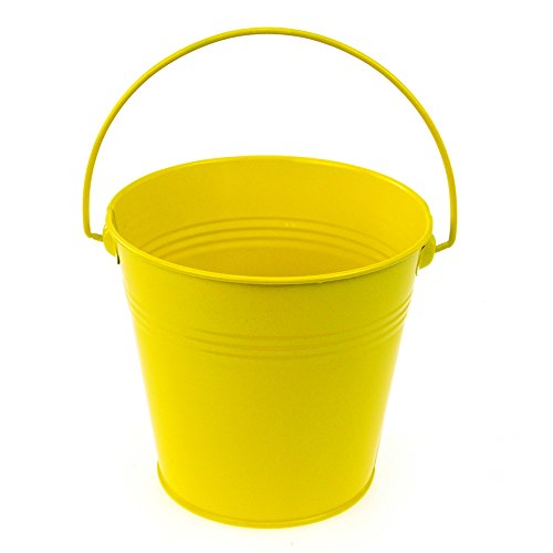 Homeford FCF041959YEL Metal Pail Buckets Party Favor, 5