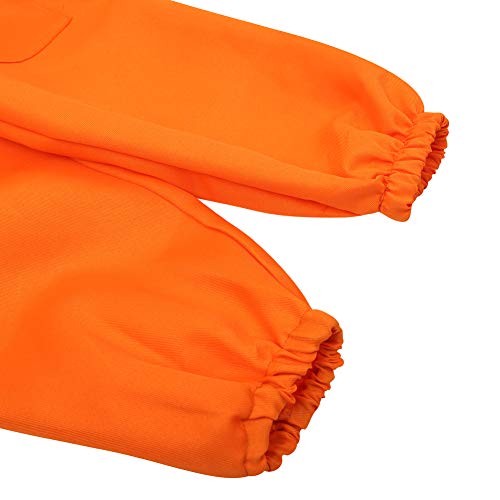 frawirshau Astronaut Costume for Kids Theme Party Role Play Space Suit Dress up Pretend Halloween Costume Orange 2XL