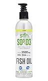 Super Omega 3 Fish Oil (Lemon) by SFH | Highly Concentrated 3500mg EPA & DHA | Best Tasting Liquid Fish Oil for Heart Health and Wellness | 100% All Natural Soy Free Gluten Free Sugar Free | Pump 8oz