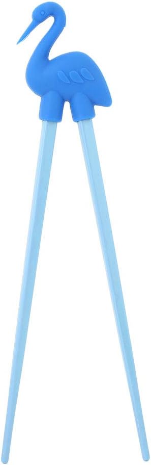 Goodjobb Lovely Flaming Chopsticks Learning Helper Plastic Chopsticks for Chafing Dish,Blue