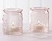 Kate Aspen Vintage Glass Tea Light Holder (Set of 4), Pink