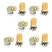 Uxcell a13060500ux0042 3 Pins Split Shaft Rotary Linear Taper Potentiometers with Knob, 10 Kohm, 10 Piece, 6 mm