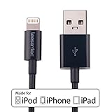 [ Apple MFI Certified] Leesentec Lightning Cable One-year Warranty for iPhone 6 /6 Plus Iphone 5s / 5c / 5, Ipad Air / Mini / Mini2, Ipad 4th Generation, Ipod 5th Generation, and Ipod Nano 7th Generation 3.3ft / 1m (Black)