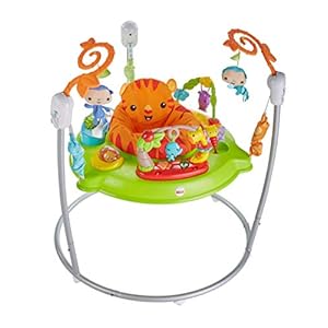 Fisher-Price-CHM91-Roaring-Rainforest-Jumperoo-New-Born-Baby-Activity-Centre-with-Music-and-Lights Fisher-Price Roarin' Rainforest Jumperoo - Infant Activity Center with Music, Lights & Sounds - 360° Play - Colourful…