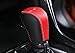 Salusy Black and Red Genuine Leather Shift Gear Knob Cover For Honda Civic/Civic Coupe 2016 2017 2018 2019/Honda Civic Hatchback 2017 2018 2019