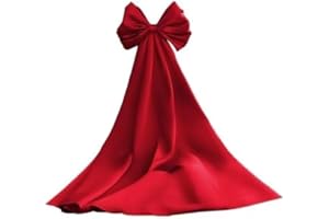 TOHXZCUS Women's Satin Bow Cloak for Prom Dress with Detachable Sleeves Train for Wedding Dress Long Bridal Cape Accessories