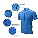 Spotti Men's Cycling Bike Jersey Short Sleeve with 3 Rear Pockets- Moisture Wicking, Breathable, Quick Dry Biking Shirt Blue