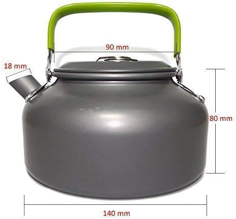 Ecent Aluminum 0.8L/1.2L Outdoor Camping Hiking Kettle Coffee Pot Portable Teapot Kettle, Compact and Lightweight with Silicon Handle - Image 3