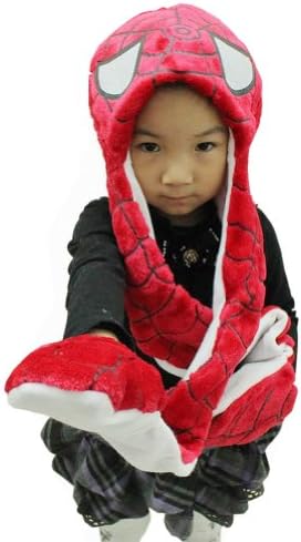 Hee Fly Plush Animal Winter Hats with Paws Type Spider-Man