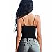 AIMTOPPY Women Bra Crop Bustier Bralette Corset Tops Tank Top Blouse T-Shirt (S, Black)