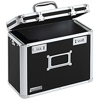 Vaultz Locking Personal File Organizer Tote Box, Letter Size, Black (VZ01187)