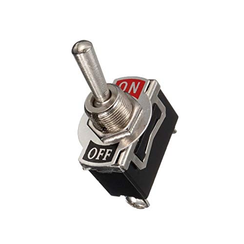 5/10pcs Toggle Switch Heavy Duty 20A 125V SPST 2 Terminal ON/OFF for Car Boat ATV - (Color: 10pcs)