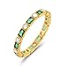 Blue Apple Co. 3mm Art Deco Full Eternity Wedding Band Baguette Round Cubic Zirconia 925 Sterling Silver Choose Color