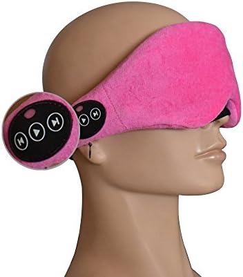 Langder Wireless Bluetooth Eye Mask headphone Sleeping Headphone Eyemask Built-in Speakers Micophone,Hand free speaking calls and music Enjoy Washable design color Pink