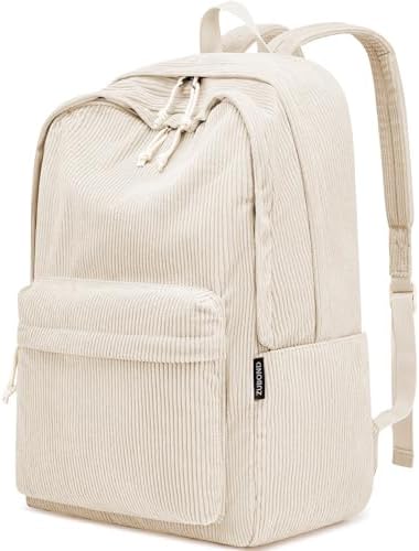 Corduroy Laptop Backpack for School College Travel 17 inch 17 Inch Corduroy Laptop Backpack for Women, Lightweight  main image 2